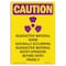 Signmission OSHA RADIATION Sign, Radioactive Material W/ Symbol, 14in X 10in Decal, 10" W, 14" H, Portrait OS-CR-D-1014-V-10268 - alternate 1